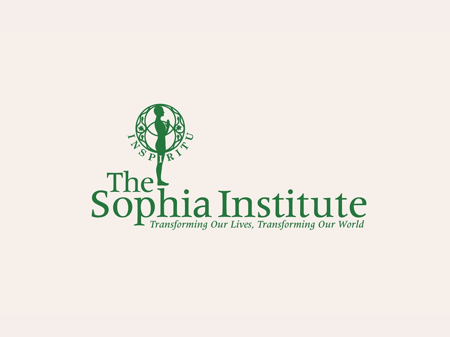The Sophia Institute logo in green on cream